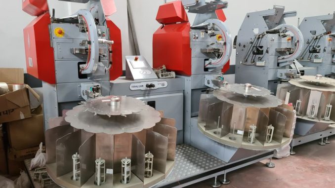 Modern industrial machinery with advanced technology in a factory setting.